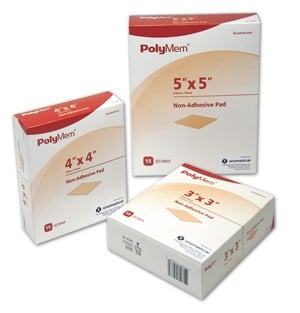 PolyMem® Adhesive Film Wound Dressing, 10cm x 13cm – Box/15