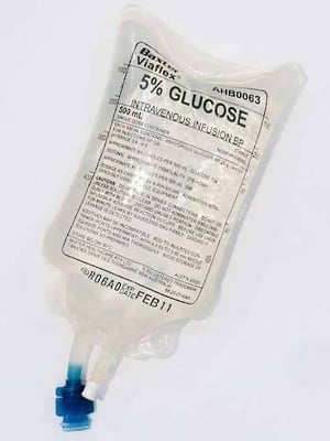 Baxter Glucose Injection BP Bag Sterile 5% 100mL - Ctn/48