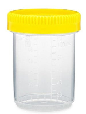 SPECIMEN JARS 120ML YELLOW CAP - Ctn/150