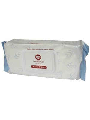 Confident Care Adult Wipes 23x33cm - Pkt/50