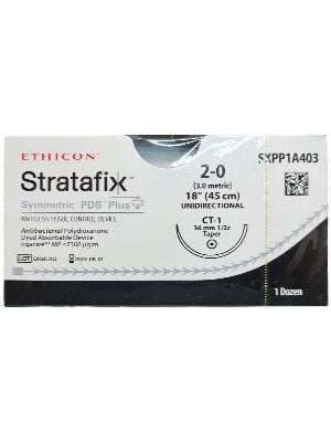 STRATAFIX™ Spiral PDS™ Plus Suture, Violet 2-0 45cm CT-1 - Box/12