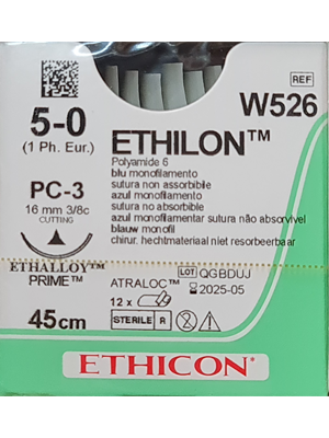 ETHILON 5/0 15mm         W526