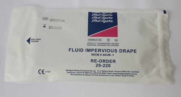 Surgical Fluid Impervious Drape Plain 90x90cm