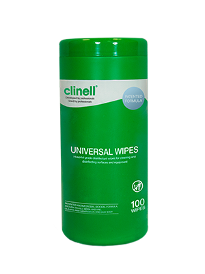 Clinell® Universal Disinfecting Wipes Tub - Pck/100