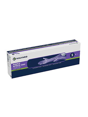 Halyard Purple Nitrile Max Exam Gloves, Small - Box/50