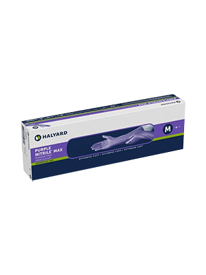 Halyard Purple Nitrile Max Exam Gloves Medium - Box/50