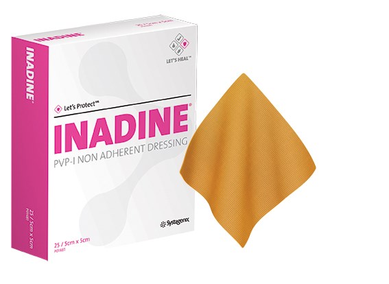 Inadine PVP-I NA Dressing 5cm x 5cm Box/25