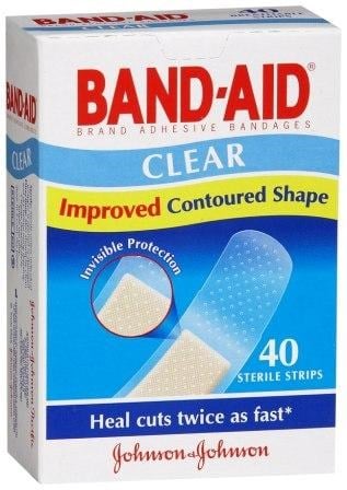 BANDAID CLEAR STRIPS - Box/40