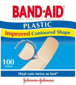 Band-Aid Plastic Strips - Box/100