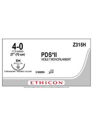 PDS*II Sutures Absorbable Violet 70cm 4-0 - Box/36