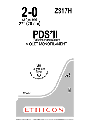 PDS*II Sutures Absorbable Violet 70cm 2-0 - Box/36