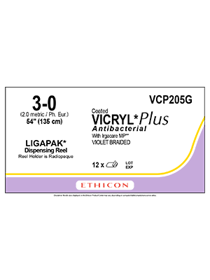 VICRYL Plus Sutures Violet 135cm 3-0 LIGAPAK - Box/12