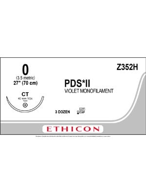 PDS® II Sutures Aborbable Violet 0 70cm - Box/36