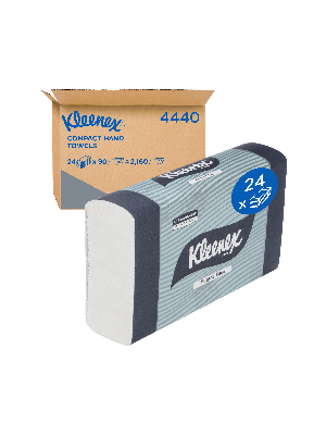 Paper Hand Towel KLEENEX Compact Folded White 29.5cm x 19cm