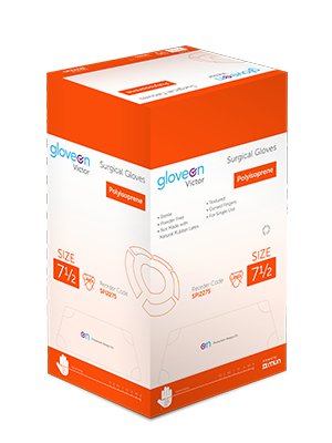 GloveOn Victor Surgical Gloves Sterile Latex Free Size 7.5 - Box/50