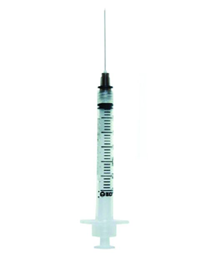 BD 3ml Thin Needle Syringe Luer-Lok™ Tip 23G x 25mm - Box/100