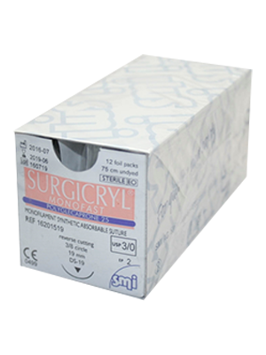 Surgicryl® Monofast Absorbable Sutures 3/0 19mm 75cm - Box/12