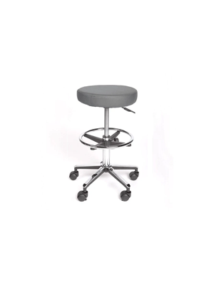 Stool Round Gas Adjustable Grey