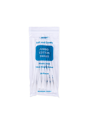 Jumbo Swabs Single End 18cm - Box/20