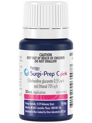 Surgical-Prep C Pink 0.5% CHLOR GLUC - 30ml