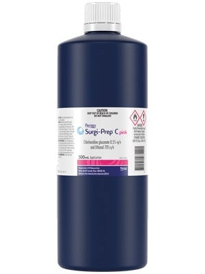 SURGI-PREP C PINK 500ML(0.5% CHLOR GLUC)