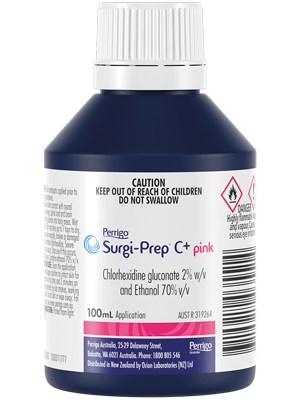 SURGI-PREP C+ PINK 100ML (2% CHLOR GLUC)