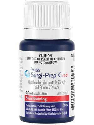 Surgi-Prep C Red 0.5% CHLOR GLUC - 30ml