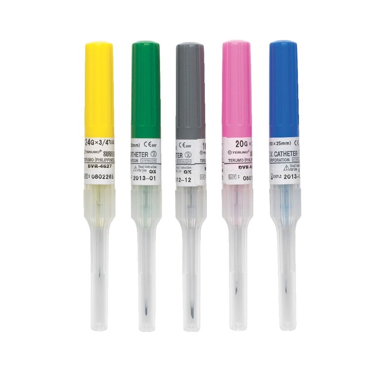 SURFLO® ETFE I.V. Catheter, 22G x 25mm Blue - Box/50