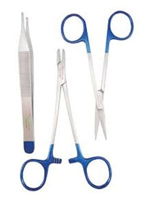 SUTURE PACK SH/BL SCISSORS