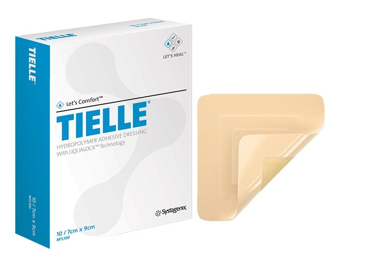 Tielle Adhesive Foam Dressing 7cm x 9cm Box/10 