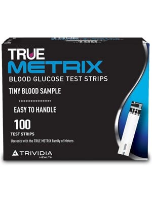 True Metrix Blood Glucose Test Strips - Box/100