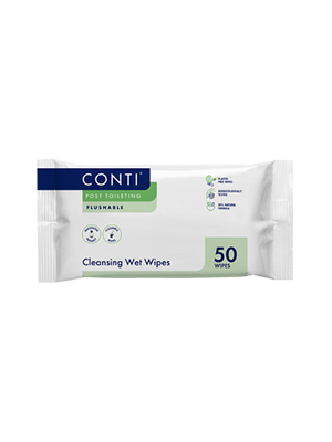 Conti® Maceratable Cleansing Wet Wipes Plastic Free - Ctn/12