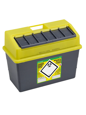 Sharps Container Yellow Lid 24L Vernacare Sharpsafe®, Each