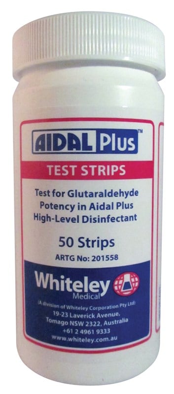 AIDAL Plus Glutaraldehyde Potency Test Strips - Box/2x50